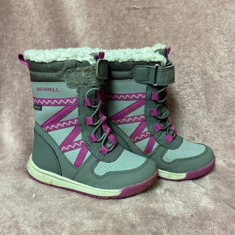 Merrell Kids Boots Gray and Pink